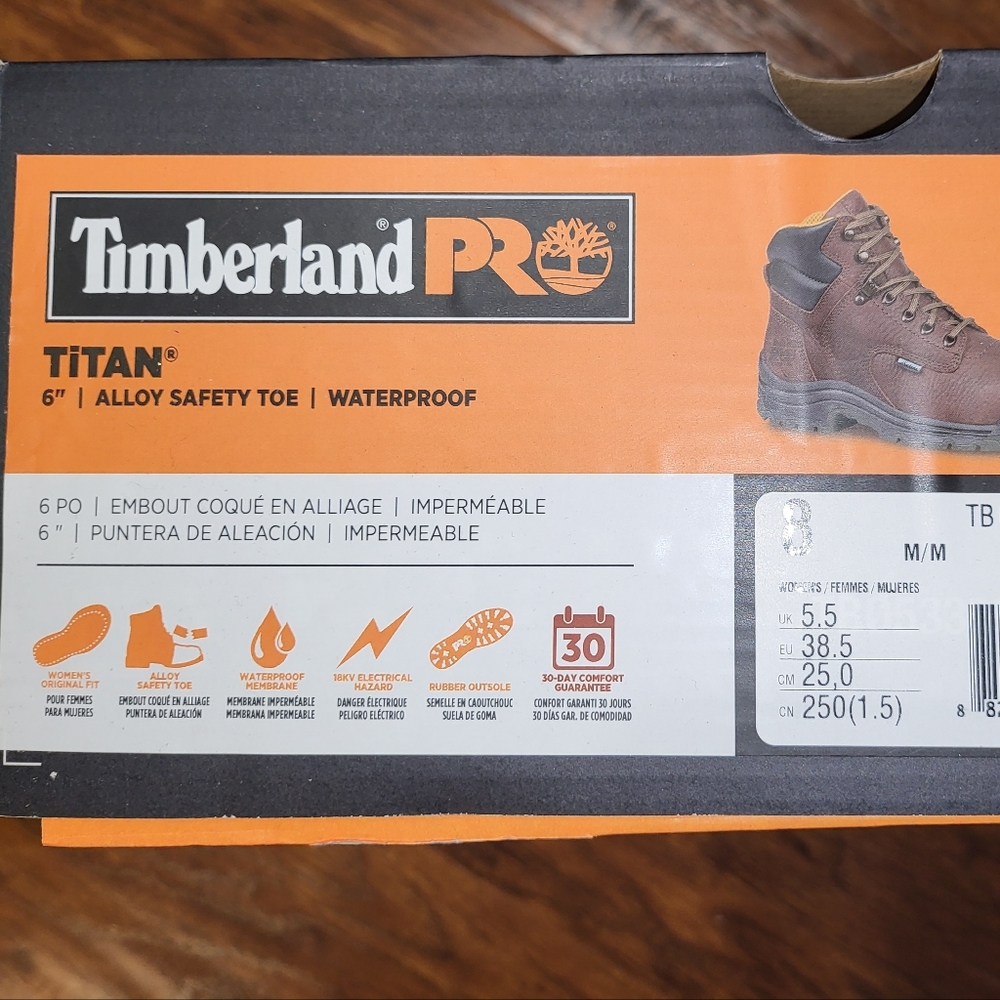 TIMBERLAND PRO 6" ALLOY SAFETY TOE WATERPROOF WORK BOOT